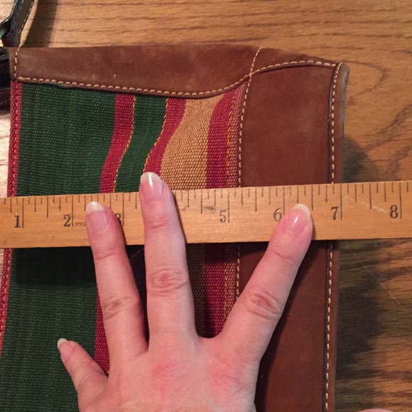 Cedeno Sturdy Leather and Tapestry Crossbody Bag - Picture 11 of 13